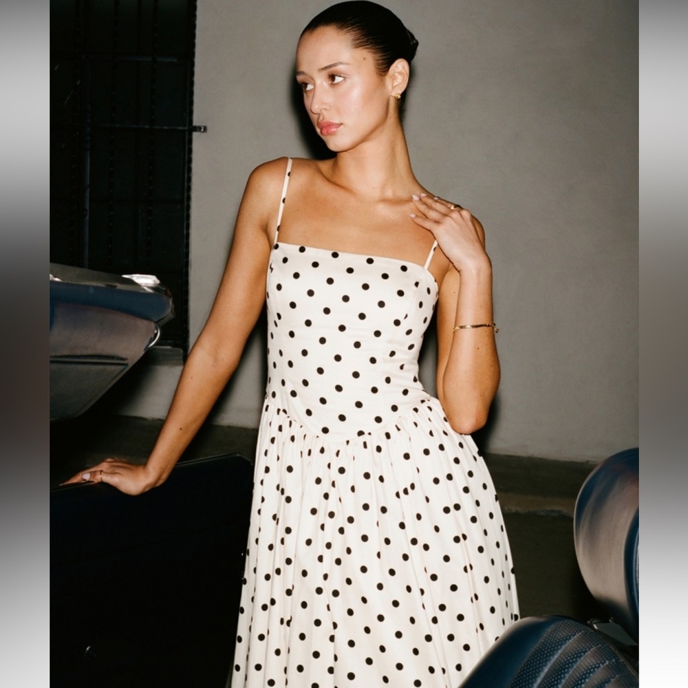Black and White Polka Dot Bubble Dress